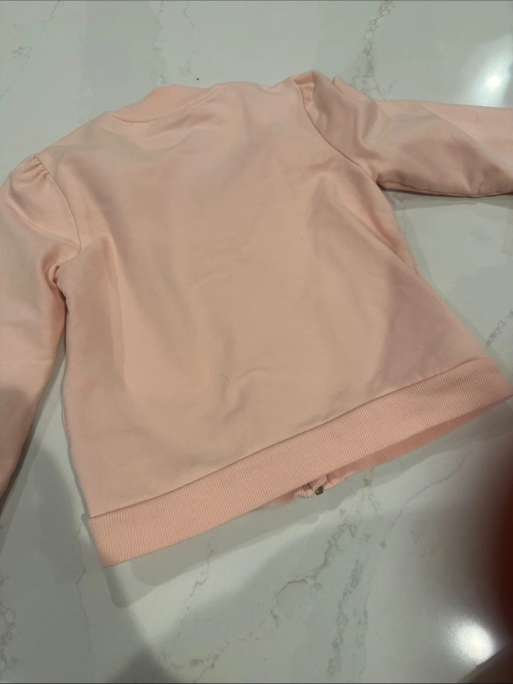Janie and Jack Ruffled Zip-up Jacket Pink and gold Size 8